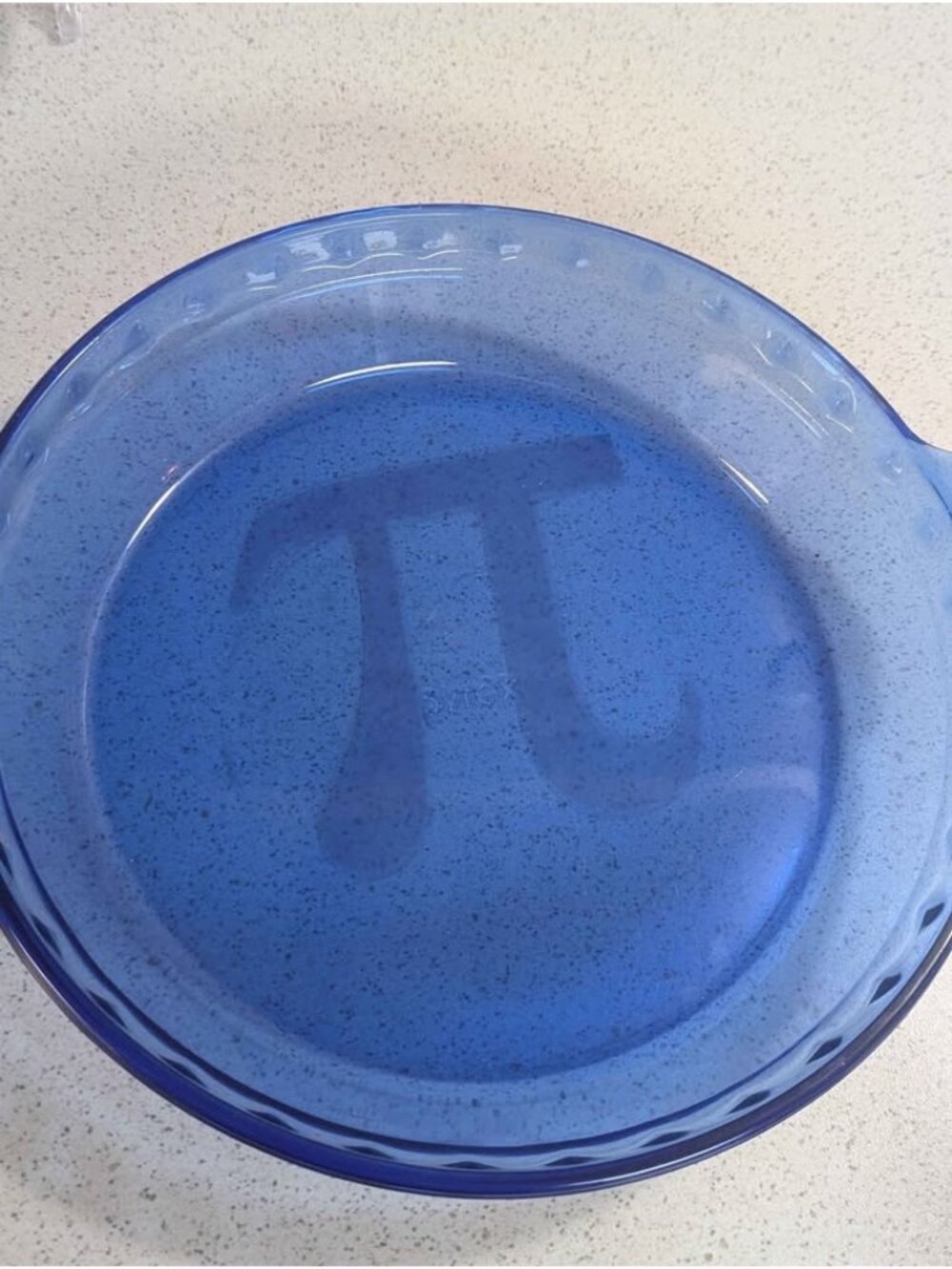 Pyrex Blue Glass Pi Pie Dish 9.5"